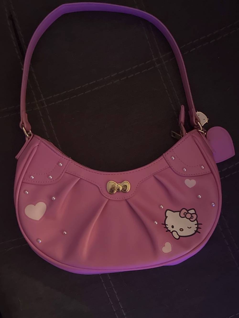 Hot Topic Pink Hello Kitty Heart Shoulder Bag